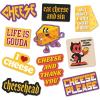 Cheese Stickers Extra Large Stickers for Adults Funny Adhesives with Memes Sarcastic Cool Food Multi 10 Pieces(10 Pieces)