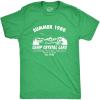 Crazy Dog Men’s T Shirt Camp Crystal Lake 1980 Spooky Halloween Graphic Novelty Tees(Green)