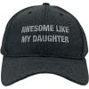 Crazy Dog T-Shirts Funny Dad Hats Hilarious Fathers Day Graphic Caps(Black – Awesome Like My Daughter)