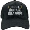 Crazy Dog T-Shirts Funny Dad Hats Hilarious Fathers Day Graphic Caps(Black – Best Buckin Grandpa)