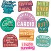 Fitness Sticker Extra Large Stickers for Adults Funny Adhesives with Memes Sarcastic Cool Fitness Multi 10 Pieces(10 Pieces)