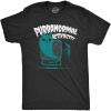 Mens Purranormal Activikitty T Shirt Funny Paranormal Cat T Shirt for Men Graphic Halloween Tee(Heather Black – Purranormal)