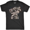 Mens Thinking of You T Shirt Funny Voodoo Doll Graphic Novelty Tee(Heather Black)