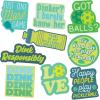 Pickleball Sticker Extra Large Stickers for Adults Funny Adhesives with Memes Pickle Ball Cool Sarcastic Multi 10 Pieces(10 Pieces)