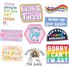 Pride Sticker Extra Large Stickers for Adults Funny Adhesives with Memes Cool Pride Multi 10 Pieces(10 Pieces)