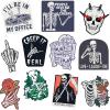 Skeleton Sticker Extra Large Stickers for Adults Funny Adhesives with Memes Halloween Cool Sarcastic Multi 10 Pieces(10 Pieces)