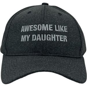 Crazy Dog T-Shirts Funny Dad Hats Hilarious Fathers Day Graphic Caps(Black – Awesome Like My Daughter)