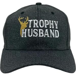 Crazy Dog T-Shirts Funny Dad Hats Hilarious Fathers Day Graphic Caps(Black – Trophy Husband)