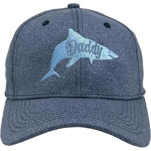 Crazy Dog T-Shirts Funny Dad Hats Hilarious Fathers Day Graphic Caps(Navy – Daddy Shark)