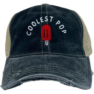 Crazy Dog T-Shirts Funny Dad Hats Hilarious Fathers Day Graphic Caps(Trucker Black – Coolest Pop)