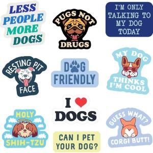 Dog Sticker Extra Large Stickers for Adults Funny Adhesives with Memes Sarcastic Cool Dog Multi 10 Pieces(10 Pieces)