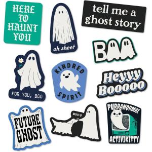 Ghost Sticker Extra Large Stickers for Adults Funny Adhesives with Memes Halloween Cool Sarcastic Multi 10 Pieces(10 Pieces)