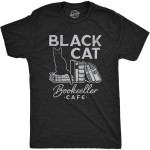 Mens Funny Halloween T Shirts Pumpkin Skeleton Costume Devil Zombie Tees(Heather Black – Bookseller)