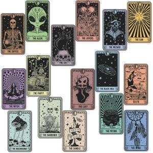 Tarot Cards Sticker Extra Large Stickers for Adults Funny Adhesives with Memes Multi 16 Pieces(16 Pieces)