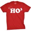Ho to The Third Ugly Funny Christmas T Shirt Hohoho Holiday Xmas Graphic Tees(Red)