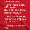Mens Dear Santa Ill Buy My Own Stuff T Shirt Funny Sarcastic Tee(Red)