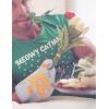 Mens Meowy Christmas Funny Cat Dad Ugly Sweater T Shirt Adult Humor Sarcastic(Green)