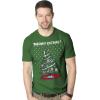 Mens Meowy Christmas Funny Cat Dad Ugly Sweater T Shirt Adult Humor Sarcastic(Green)