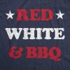 Mens Red White and BBQ Fitness Tank Funny Patriotic Barbecue Text Shirt for Guys(Navy)