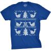 Crazy Dog T-Shirts Narwhal Ugly Christmas Sweater Save The Narwhals Holiday Shirt for Guys Xmas(Heather Royal)