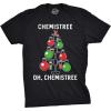 Mens Chemistree T Shirt Funny Chemistry Science Christmas Nerdy Graphic Cool Tee(Black)
