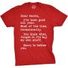Mens Dear Santa Ill Buy My Own Stuff T Shirt Funny Sarcastic Tee(Red)
