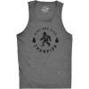 Mens Fitness Tank Hide and Seek Champion Tanktop Funny Bigfoot Sasquatch Shirt(Dark Heather Grey)