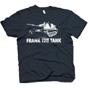 Frank The Tank T Shirt Army Funny Drinking Shirts Beer Joke Alcohol Humor (Blue) – L