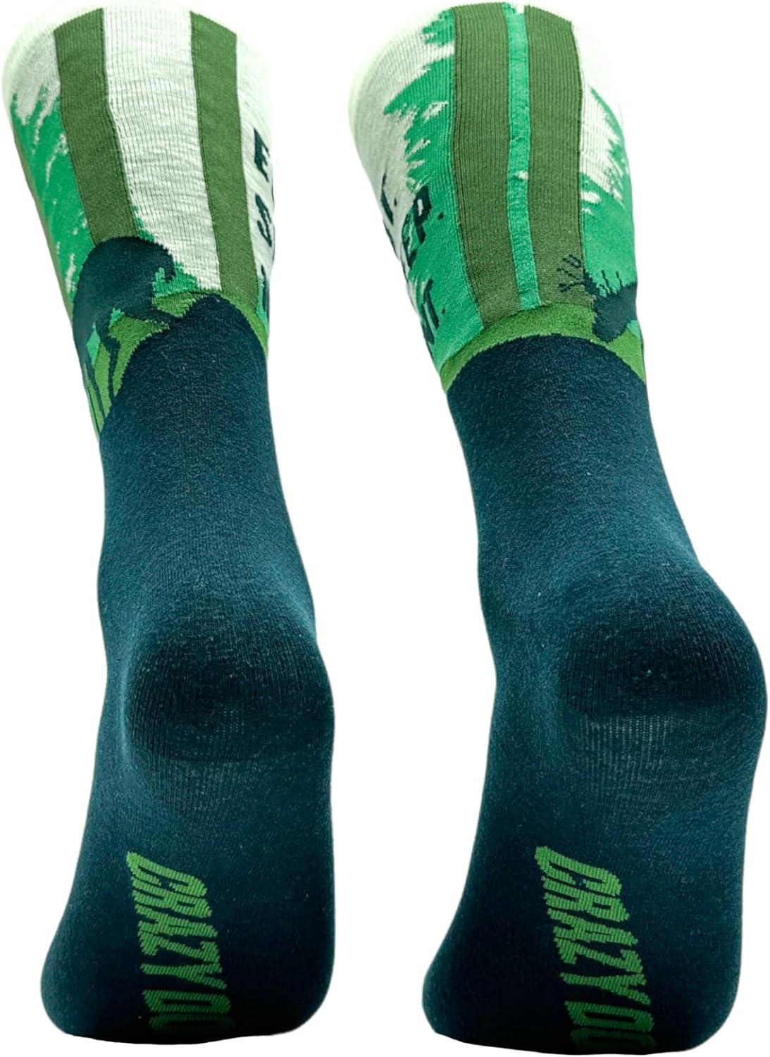 imageCrazy Dog TShirts Mens Funny Golf Socks Sports Crews for Guys with Fun Clubhouse SayingsEat Sleep Hunt