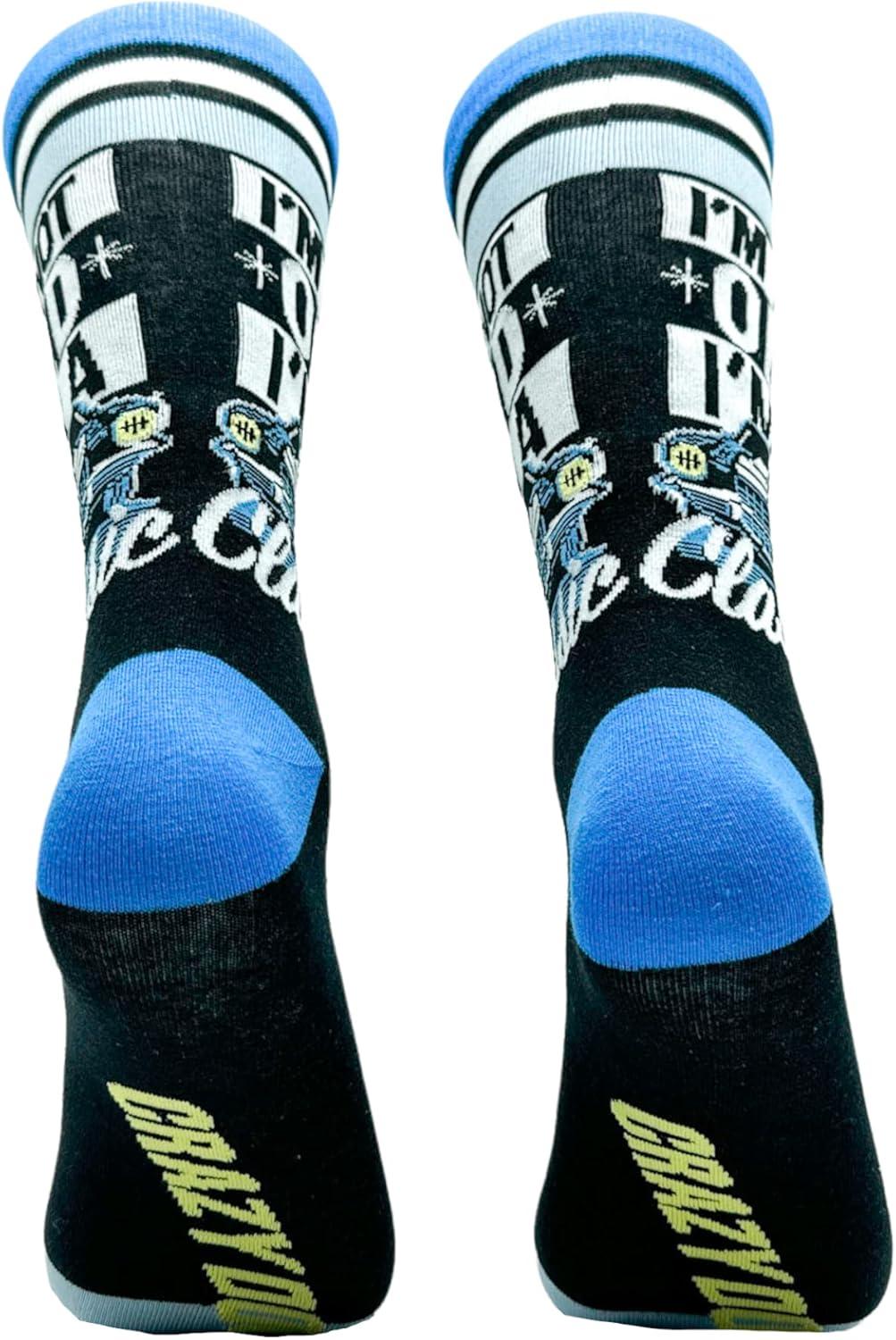 imageCrazy Dog TShirts Mens Funny Golf Socks Sports Crews for Guys with Fun Clubhouse SayingsIm a Classic