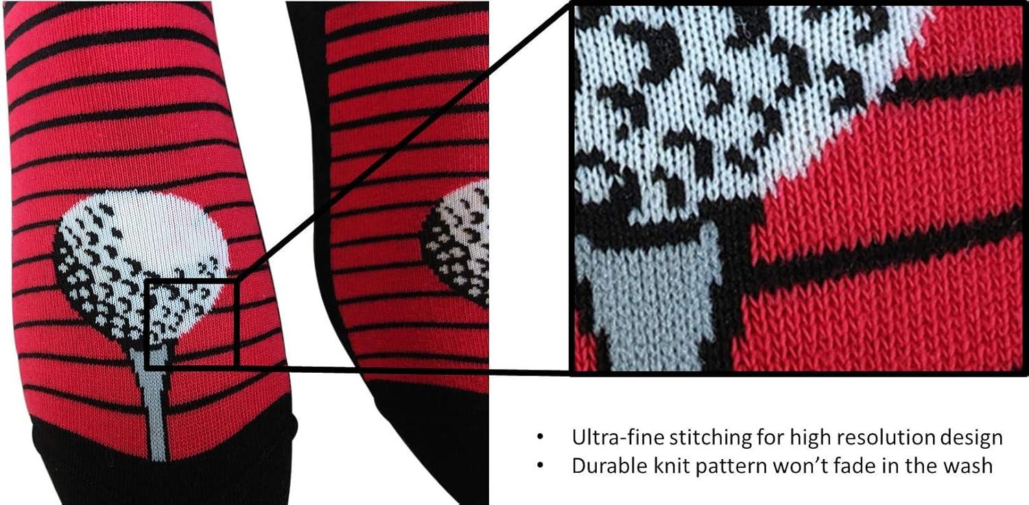 imageCrazy Dog TShirts Mens Funny Golf Socks Sports Crews for Guys with Fun Clubhouse SayingsLife Liberty Birdies