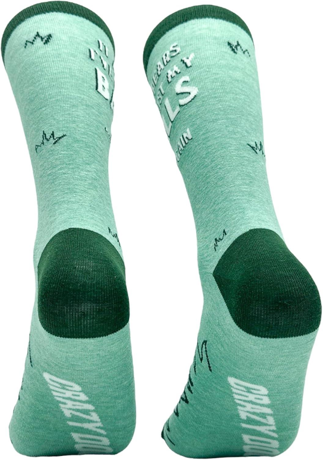 imageCrazy Dog TShirts Mens Funny Golf Socks Sports Crews for Guys with Fun Clubhouse SayingsLost My Balls