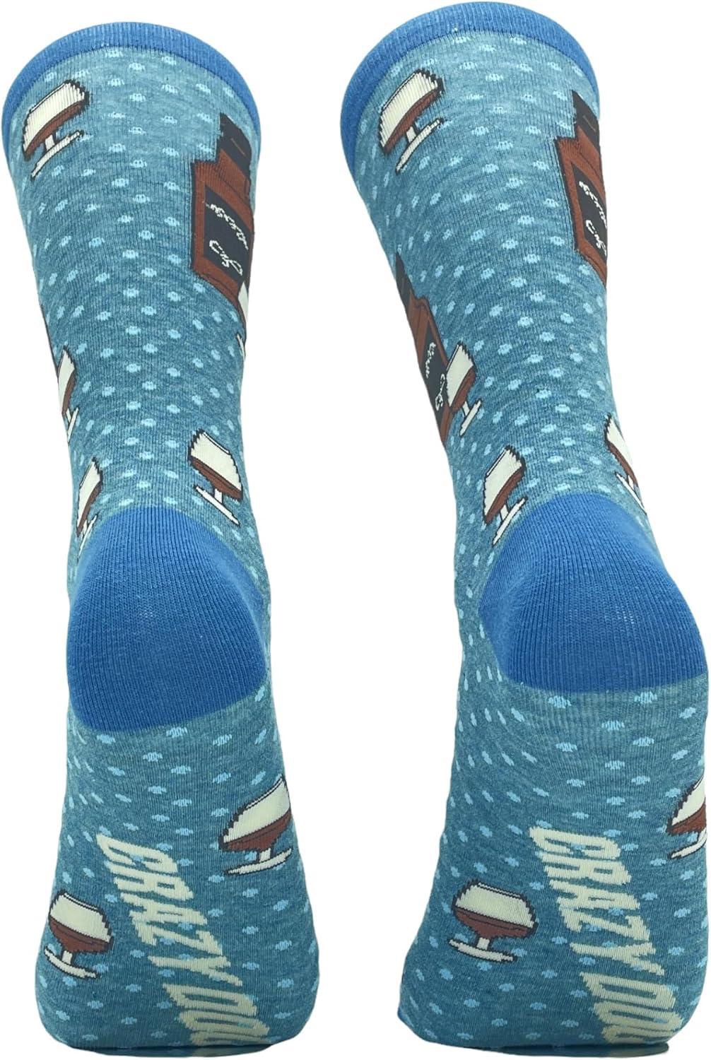 imageCrazy Dog TShirts Mens Funny Golf Socks Sports Crews for Guys with Fun Clubhouse SayingsWhiskey and 3 People