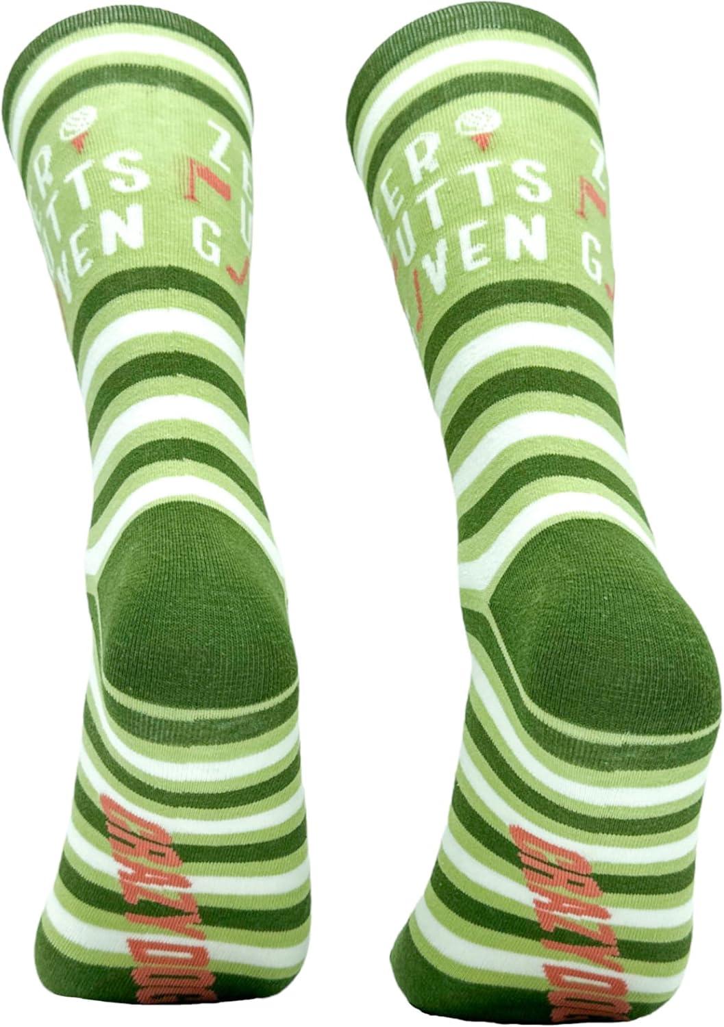 imageCrazy Dog TShirts Mens Funny Golf Socks Sports Crews for Guys with Fun Clubhouse SayingsZero Putts Given