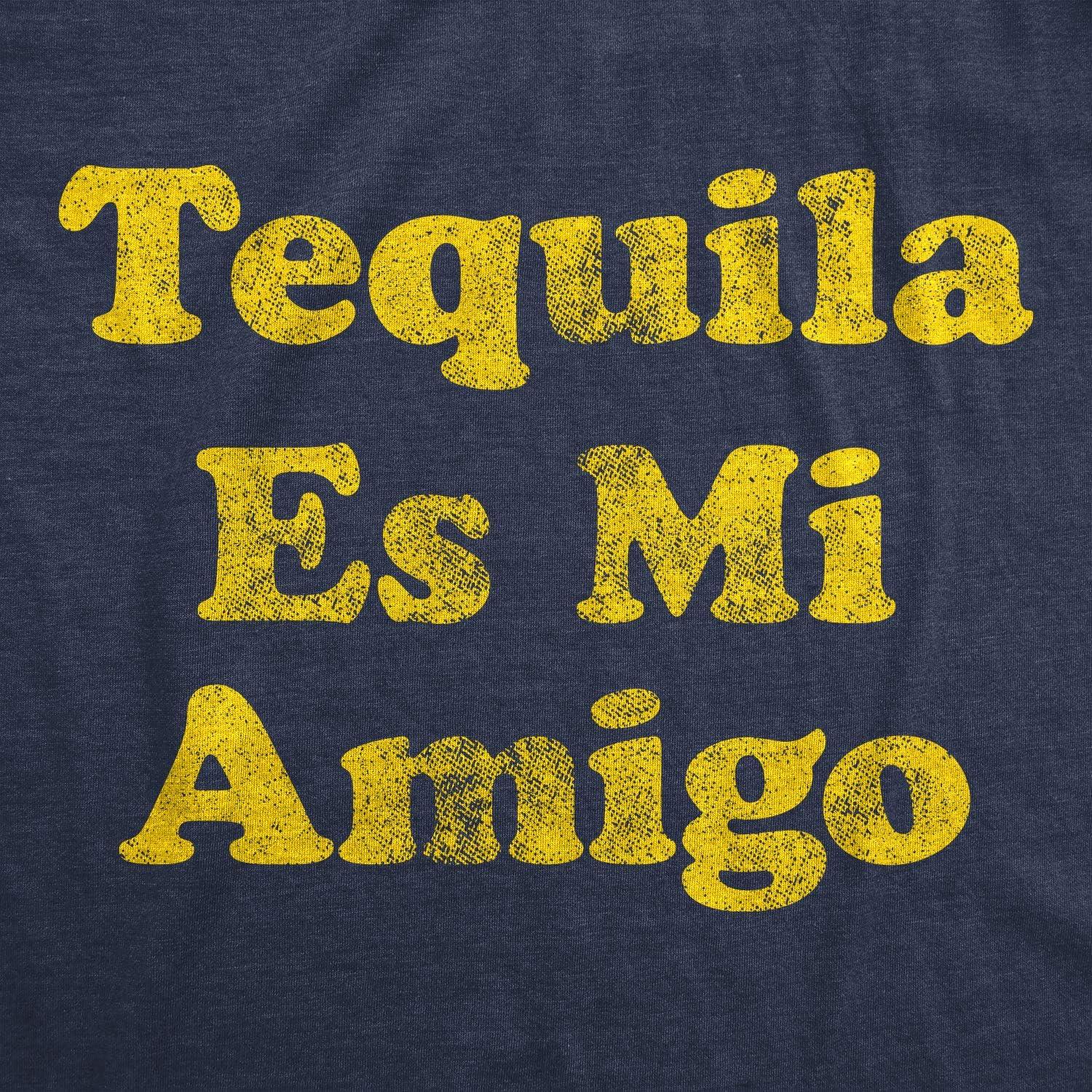 imageMens Tequila ES Mi Amigo T Shirt Funny Drinking Friend Humor TeeHeather Navy