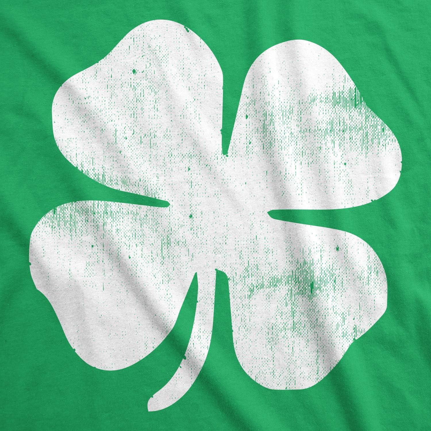 imageWomens Four Leaf Clover T Shirt Funny Saint Patricks Day Shamrock Lucky IrishGreen