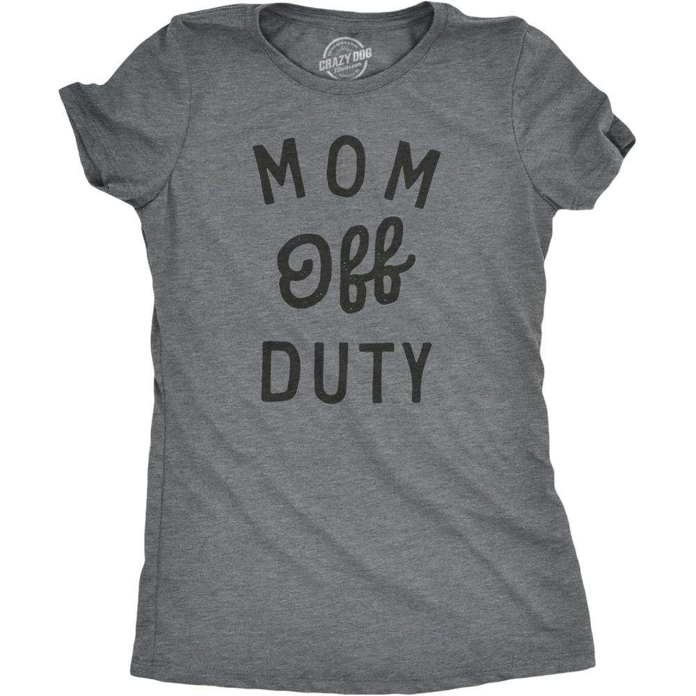 imageCrazy Dog TShirts womens 024badassmomgroupwmnDark Heather Grey Off Duty