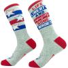 Crazy Dog T-Shirts Mens Funny Golf Socks Sports Crews for Guys with Fun Clubhouse Sayings(Life Liberty Birdies)