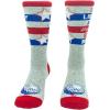 Crazy Dog T-Shirts Mens Funny Golf Socks Sports Crews for Guys with Fun Clubhouse Sayings(Life Liberty Birdies)