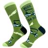 Crazy Dog T-Shirts Mens Funny Golf Socks Sports Crews for Guys with Fun Clubhouse Sayings(Ride Or Die)