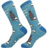 Crazy Dog T-Shirts Mens Funny Golf Socks Sports Crews for Guys with Fun Clubhouse Sayings(Whiskey and 3 People)