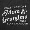 Funny Mom Shirts for Cool Moms with Hustle Sarcastic Mothers Day Tees with Funny Sayings(Heather Black – Two Titles)