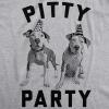 Mens Pitty Party T Shirt Cute Pitbull Dog Tee Gift for Pet Owner(Light Heather Grey)