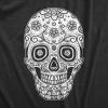 Mens Sugar Skull Cool Mexican Crystal Day of The Dead Mask T Shirt(Heather Black – Sugar Skull)