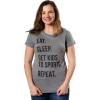 Womens Eat Sleep Get Kids to Sports Repeat T Shirt Funny Gift for Mom Sarcastic(Dark Heather Grey)