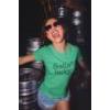Womens Feelin Lucky T Shirt Funny St Pattys Days Parade Four Leaf Clover Tee for Ladies(Heather Green – Feelin Lucky)