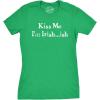 Womens Im Irish ish so Kiss Me T Shirt Funny Irish Tee for Saint Patricks Day(Green)