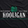 Womens Irish Clover Hooligan Funny St Pattys Patricks Day Cute Drinking T Shirt(Black)