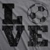 Womens Love Soccer T Shirt for Mom Funny Vintage Graphic Cool Ladies(Dark Heather Grey)