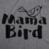Womens Mama Duck T Shirt Cute Bird mom Gift for Pet Owner or Lover(Dark Heather Grey – Mama Bird)